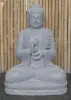 Product image 2 of the product “Seated Buddha, position Dharmachakra, 70 x 54 x 100 cm, riverstone grey ”